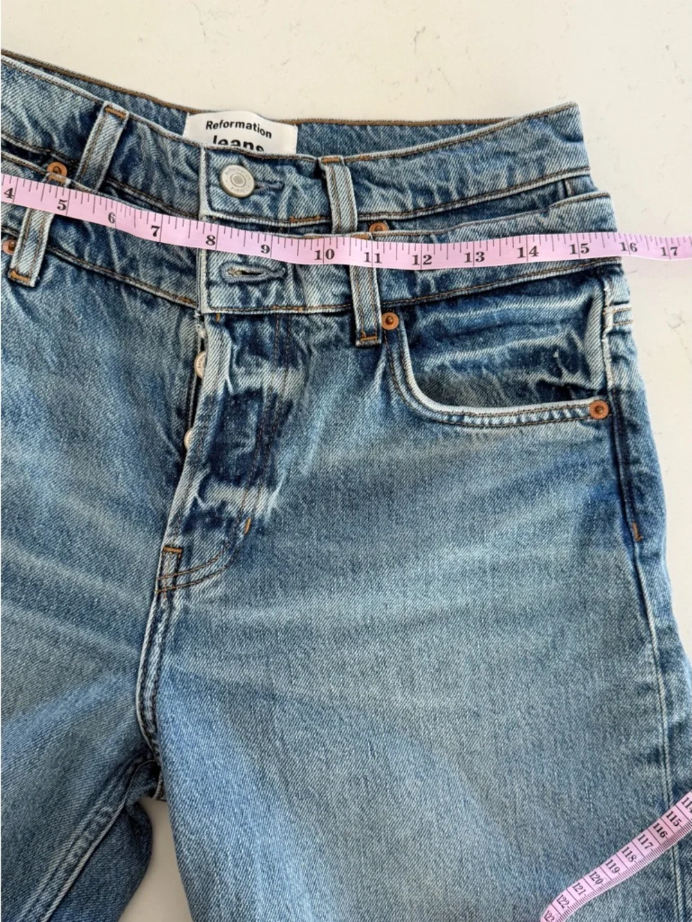 Reformation Cary Double Waistband High Rise
Slouchy Wide Leg Jeans  26 - Picture 7 of 9